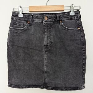 H&M Classic Black Denim Miniskirt